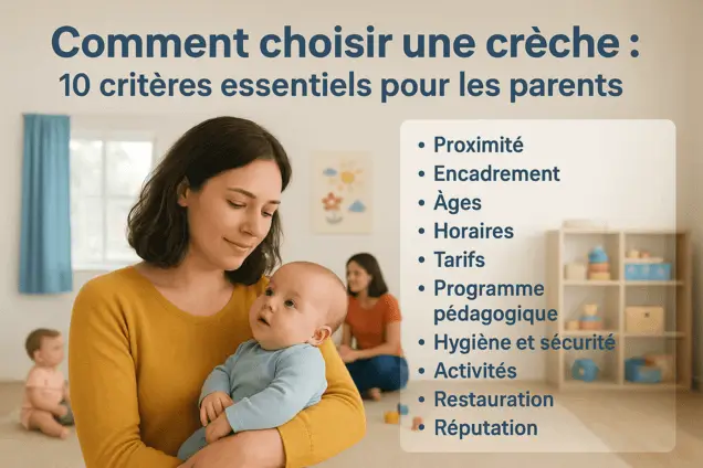 Parents visitant une crèche avec leur bébé